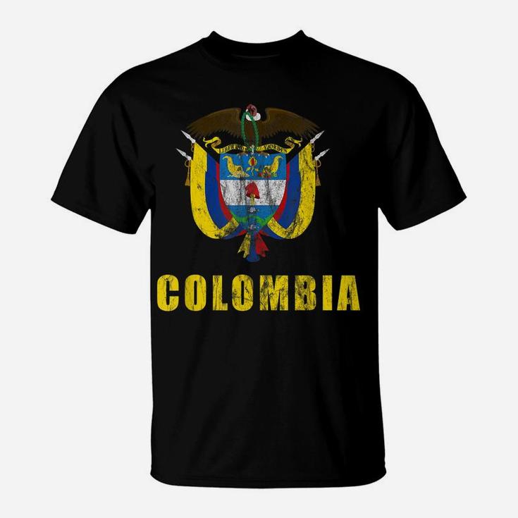 Colombia  Gifts Soccer Cup Columbian Jersey Blue T-Shirt