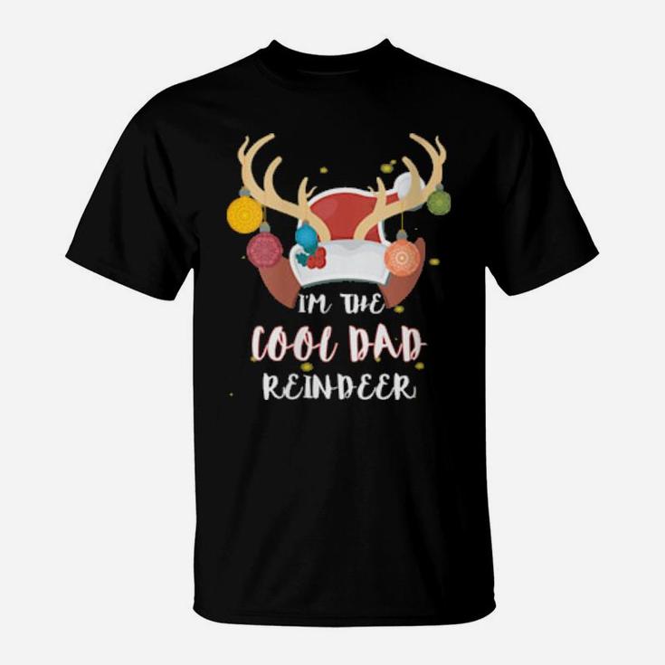 Cool Dad Reindeer Group Matching Family Costume Xmas T-Shirt