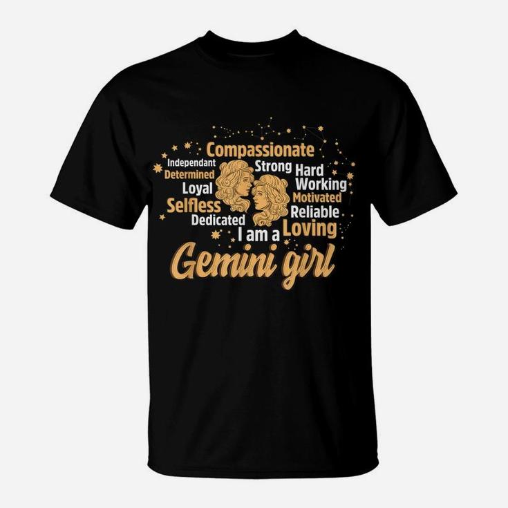 Cool Gemini Girl Birthday Astrology Zodiac Sign Women Gemini T-Shirt