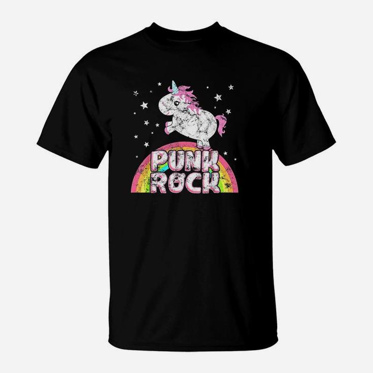 Cool Unicorn Punk Rock Music T-Shirt