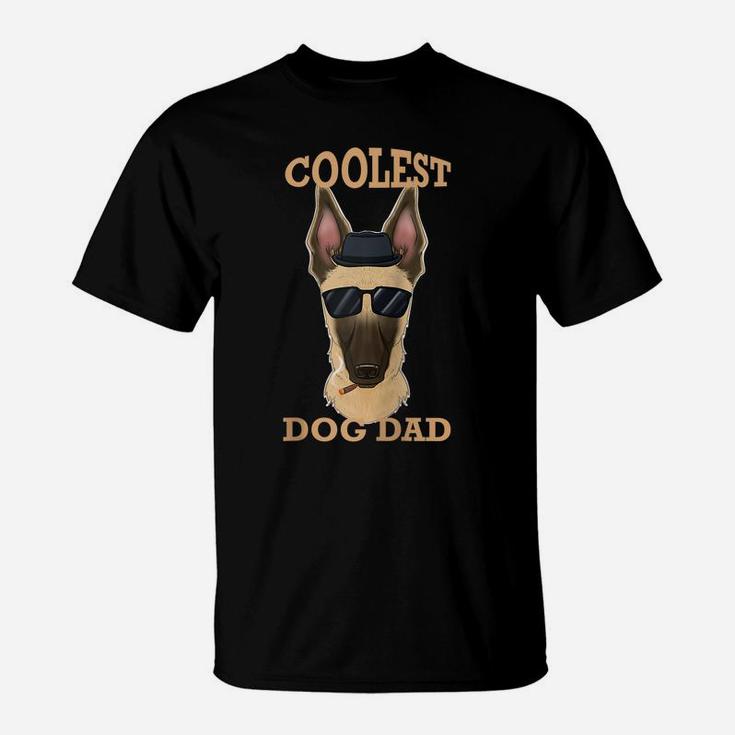Coolest Dog Dad I Malinois Dad I Malinois Raglan Baseball Tee T-Shirt