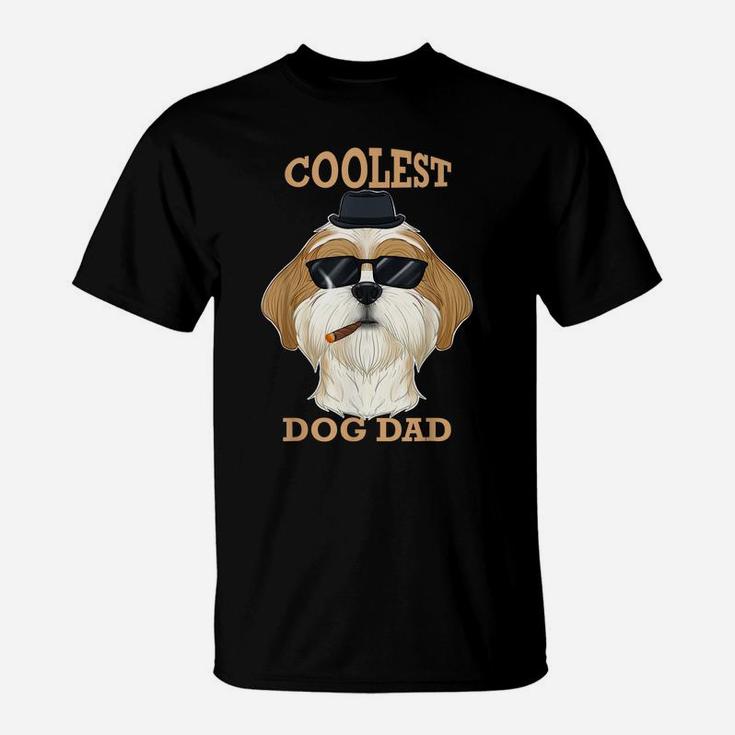 Coolest Dog Dad I Shih Tzu Dad I Shih Tzu T-Shirt