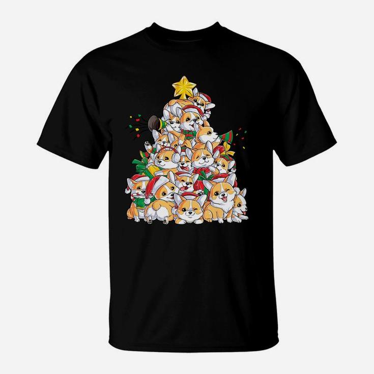 Corgi Christmas Tree Dog Santa Merry Corgmas Xmas Gifts Boys Sweatshirt T-Shirt