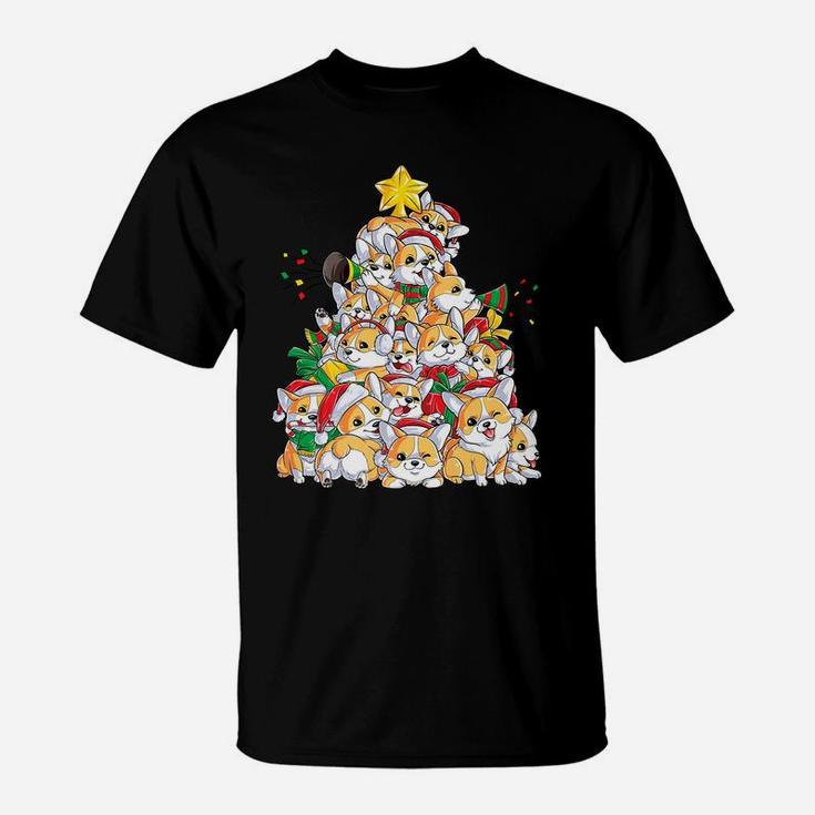 Corgi Christmas Tree Dog Santa Merry Corgmas Xmas Gifts Boys T-Shirt