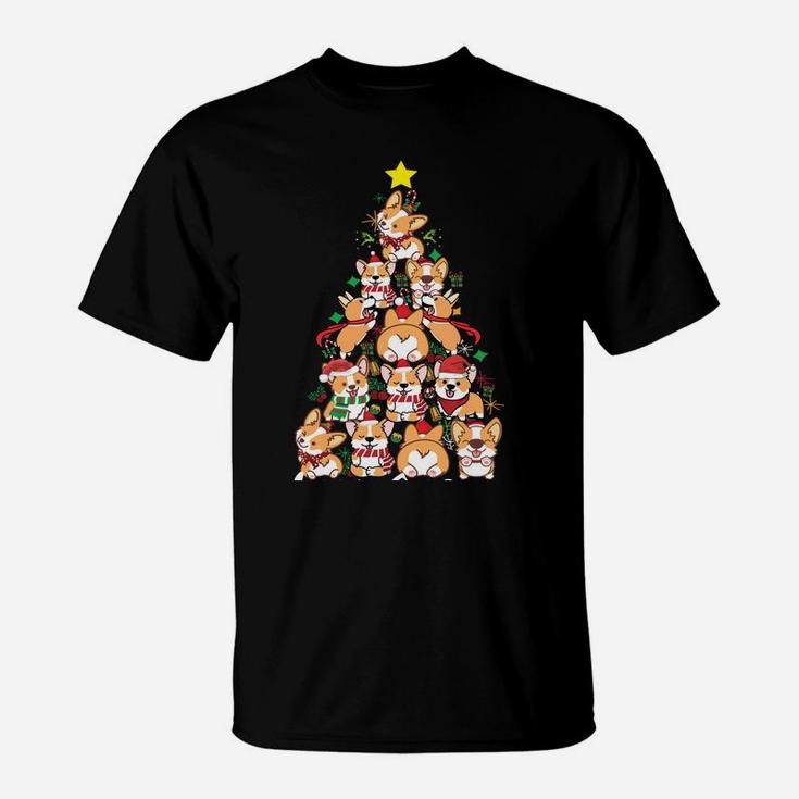 Corgi Christmas Tree Merry Corgmas - Corgi Dog Xmas Gift T-Shirt