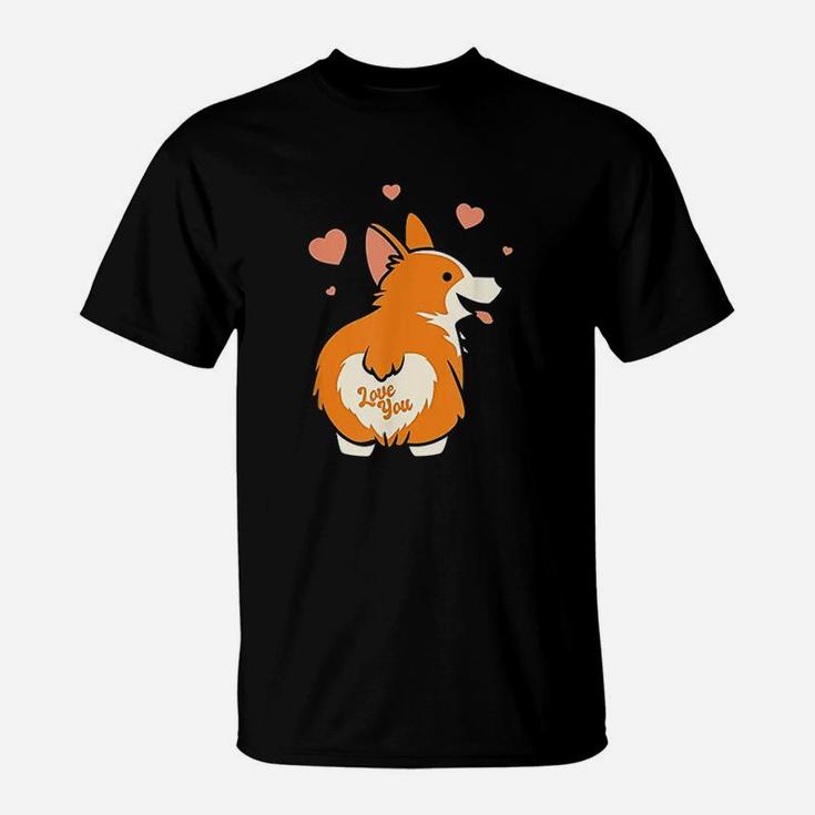 Corgi Valentines Day Gift Dog Lover Heart T-Shirt
