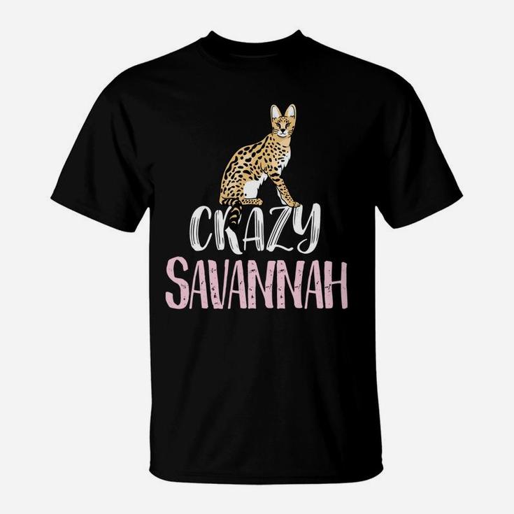 Crazy Savannah Lady – Cute Savannah Cat Lovers Sweatshirt T-Shirt