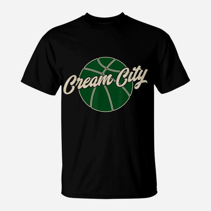Cream City Retro Vintage Milwaukee Basketball Wisconsin T-Shirt