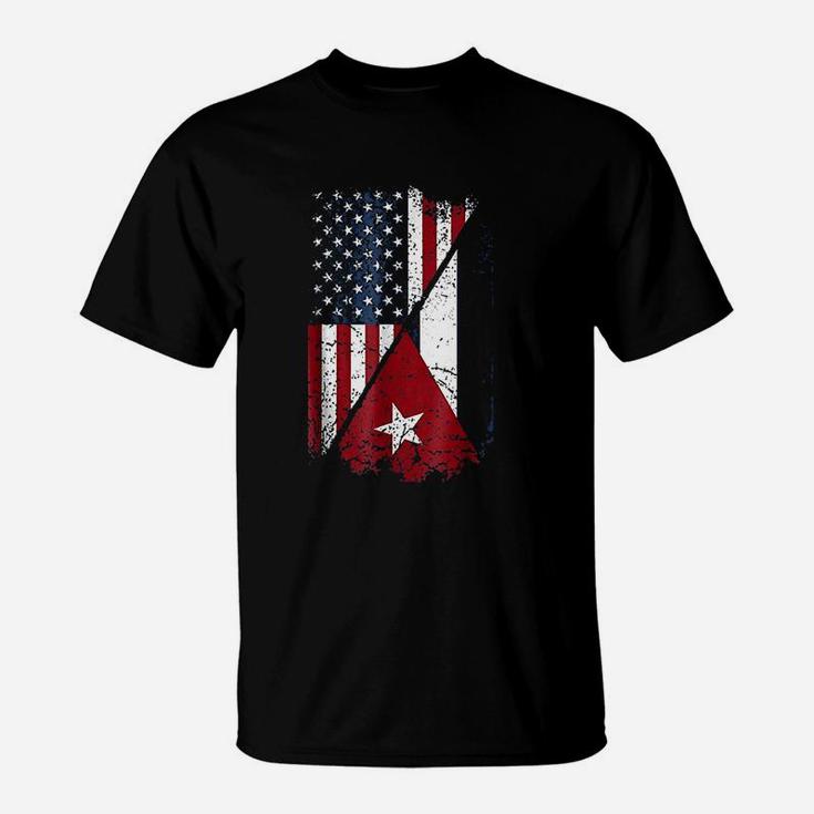 Cuba American Flag T-Shirt