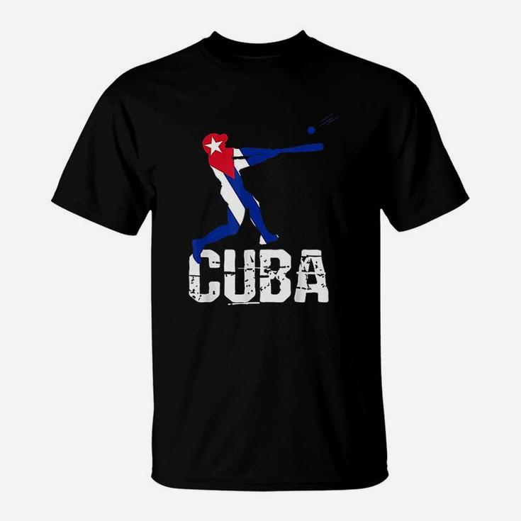 Cuban Flag Baseball T-Shirt