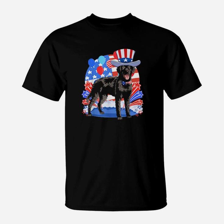 Curlycoated Retriever Merica 4Th Of July Patriotic Dog T-Shirt