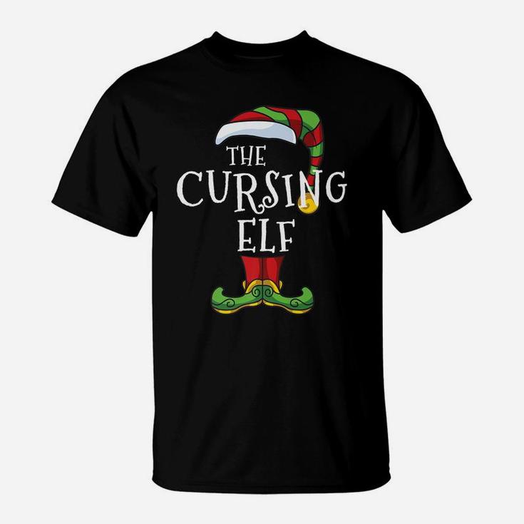 Cursing Elf Family Matching Christmas Group Funny Pajama T-Shirt