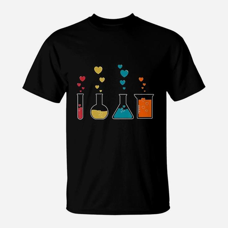 Cute Chemistry Hearts Science Valentines Gift Nerd T-Shirt