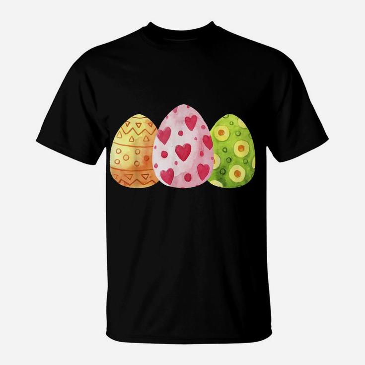Cute Eggs Easter Day Family Matching Pajama Egg Hunting T-Shirt