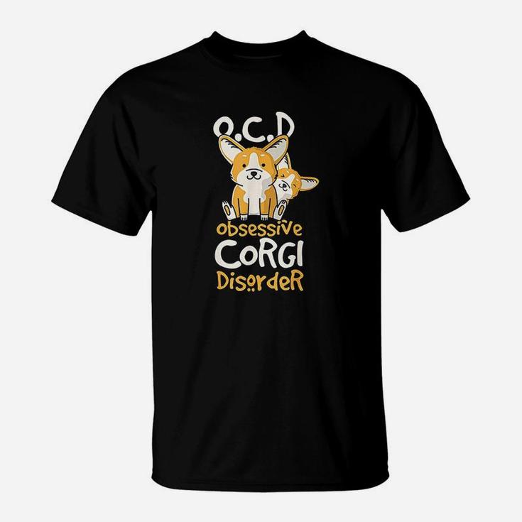Cute Funny Ocd Obsessive Corgi Disorder Dog Gift T-Shirt