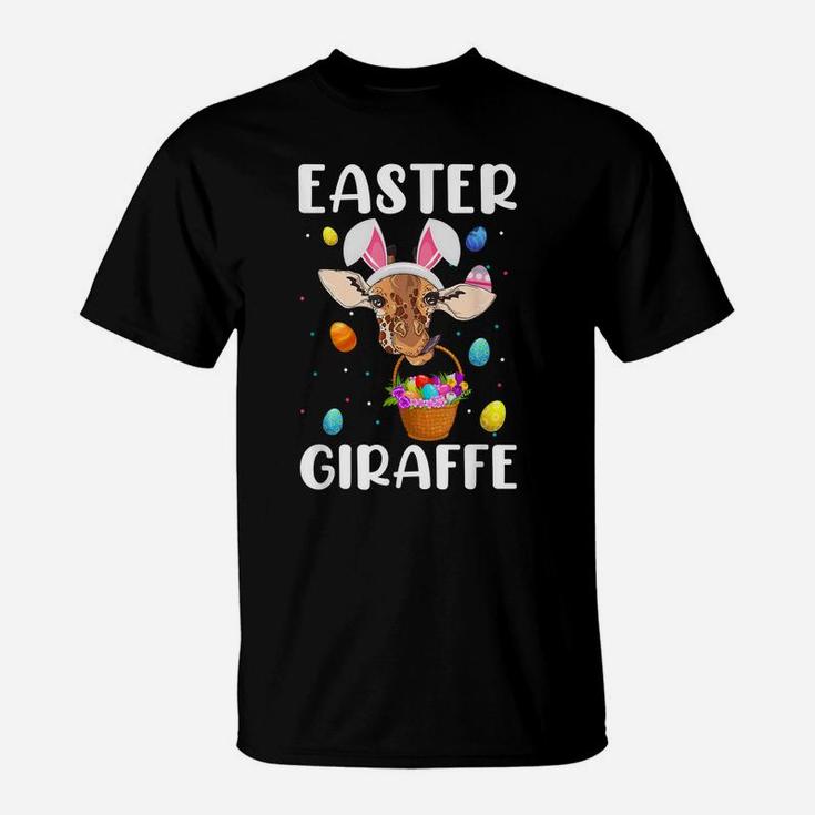 Cute Giraffee Easter Egg Basket Boys Girls Kids Animal Lover T-Shirt