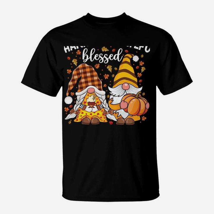 Cute Gnomes Couple With Pumpkin Spice Fall Yall Autumn Gnome T-Shirt