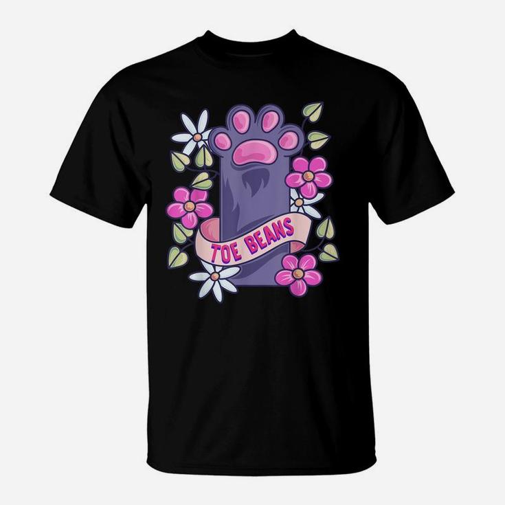 Cute Kawaii Toe Beans Funny Cat Lovers Gifts For Cat Person T-Shirt