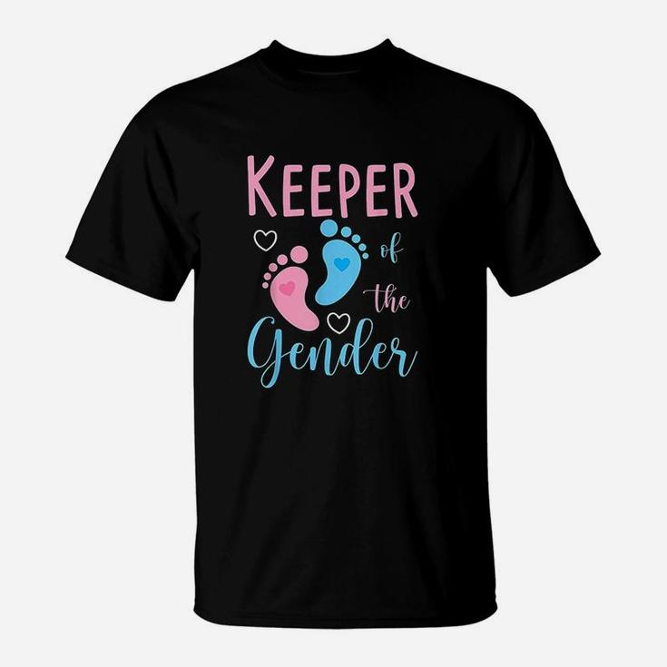 Cute Keeper Of Gender  Baby Reveal Party Idea T-Shirt