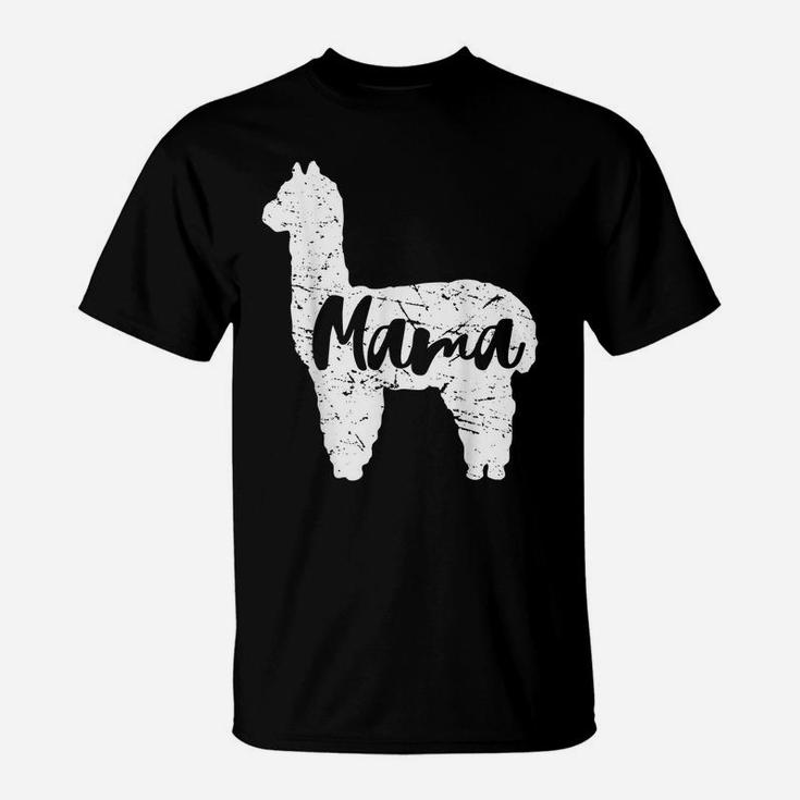 Cute Proud Mama Llama Alpaca Happy Mothers Day Gift Shirt T-Shirt