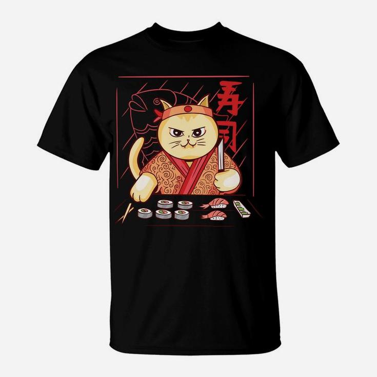 Cute Sushi Chef Cat Sweatshirt T-Shirt