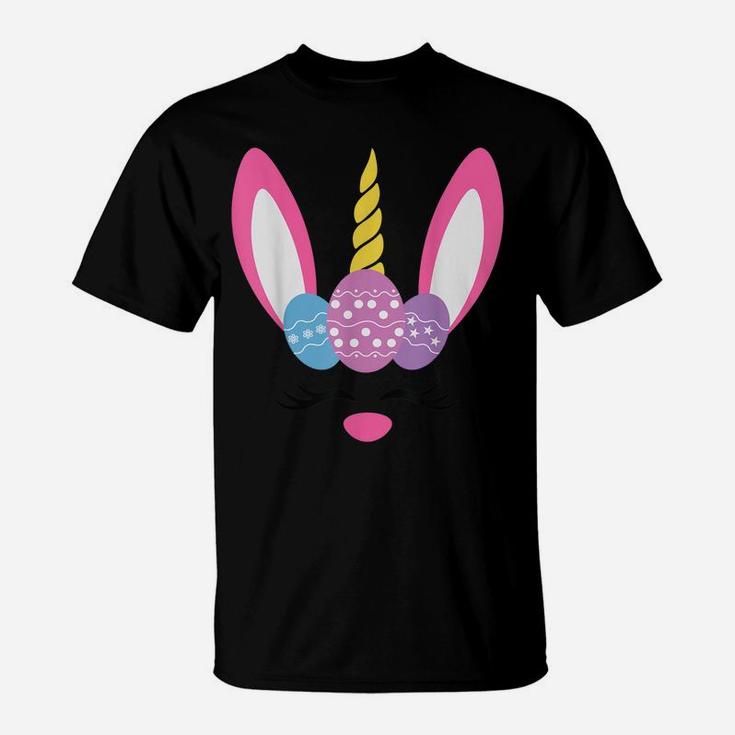 Cute Unicorn Rabbit Easter Day Girls Kids Gift T-Shirt