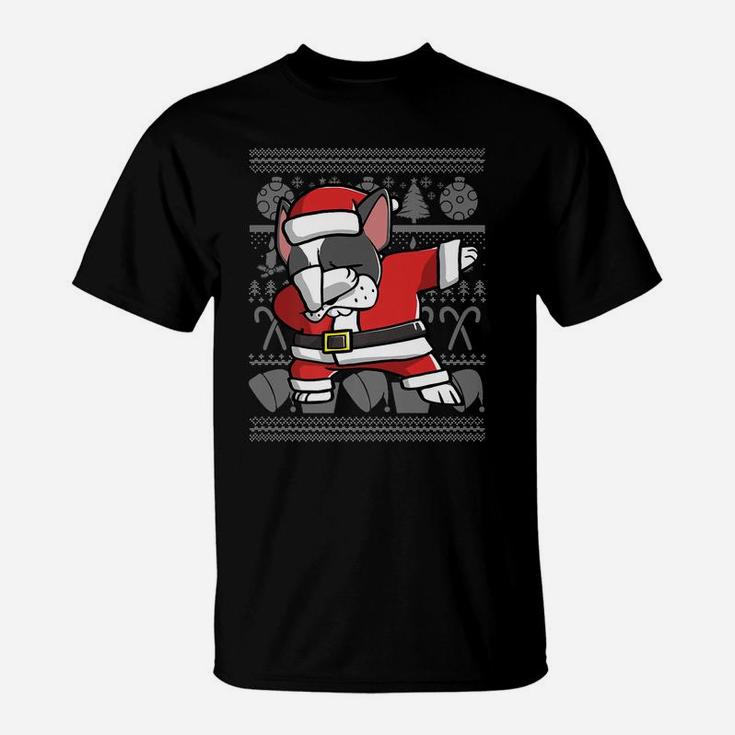 Dabbing Boston Terrier Dab Dance Funny Dog Christmas Gift T-Shirt
