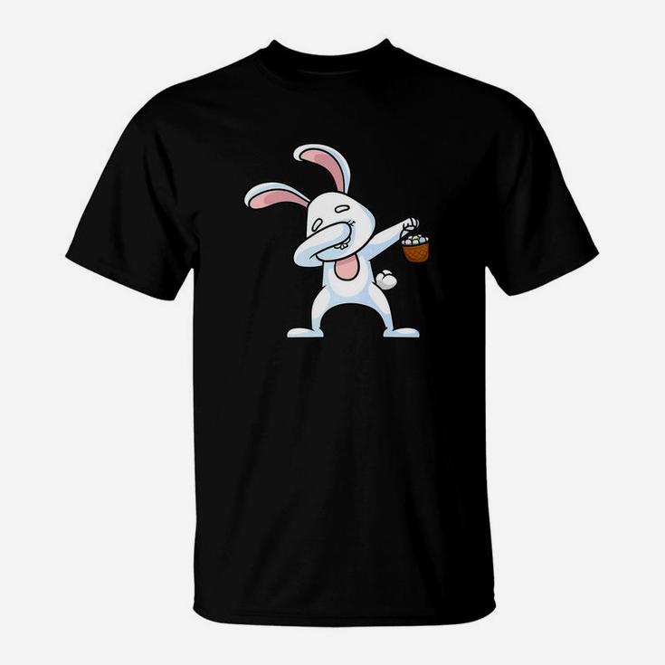 Dabbing Easter Bunny Boys Girls Kids Rabbit T-Shirt
