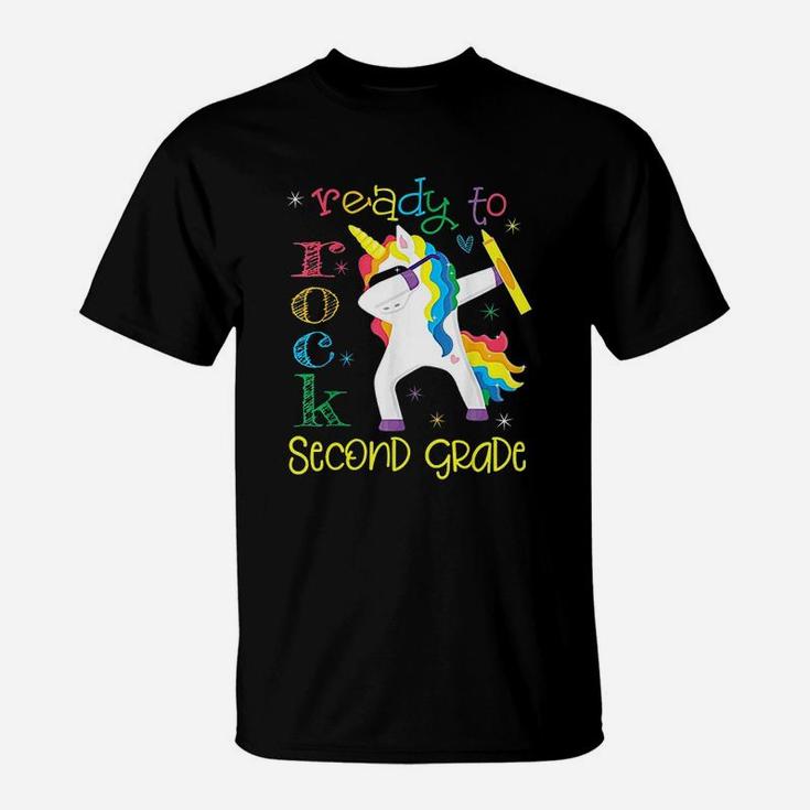 Dabbing Ready To Rock 2Nd Grade Unicorn T-Shirt