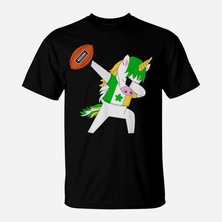 Dabbing Soccer Unicorn Ireland Irish Football T-Shirt