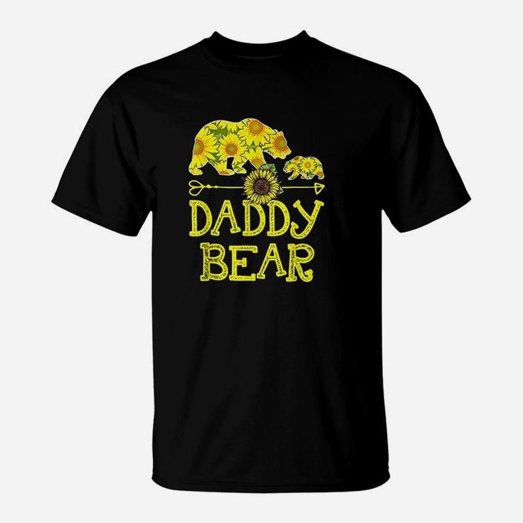 Daddy Bear Sunflower Funny Mother Father Gift T-Shirt
