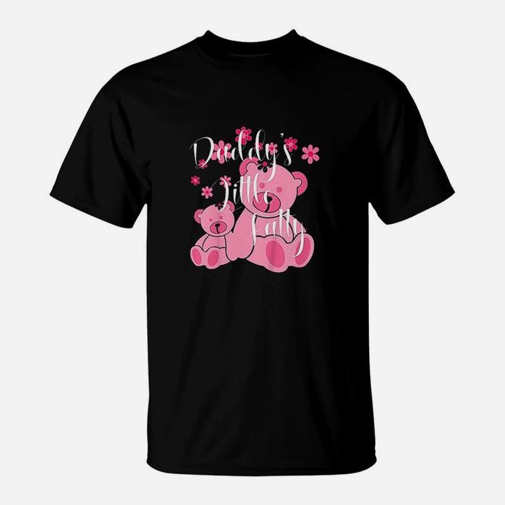 Daddy Little Fatty Cute Pink Bears Father Daughter Decor T-Shirt