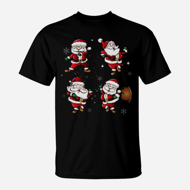 Dancing Santa Claus Dance Challenge All Santa Dance Styles T-Shirt