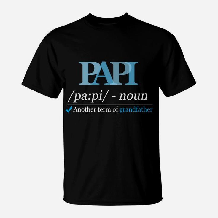 Definition Papi Funny Grandpa Dad Fathers Day Christmas Gift T-Shirt