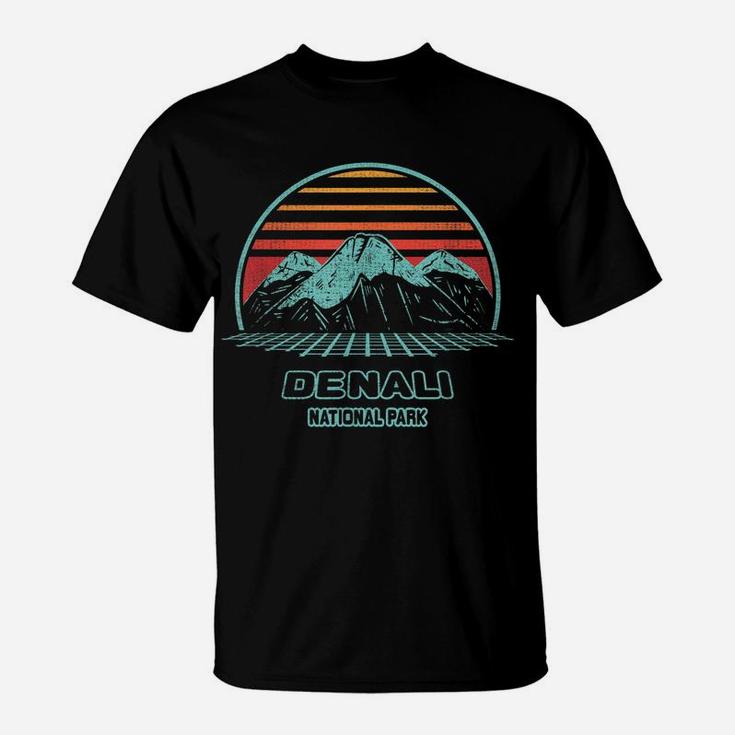 Denali National Park Retro Hiking Vintage 80S Style T-Shirt