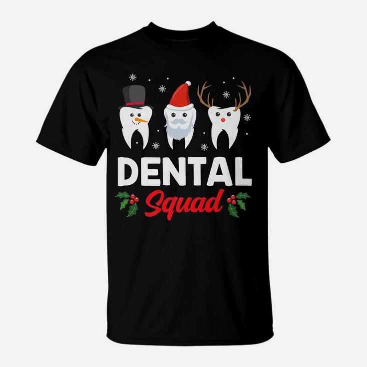 Dental Squad Clothing Holiday Gift Funny Christmas Dentist T-Shirt