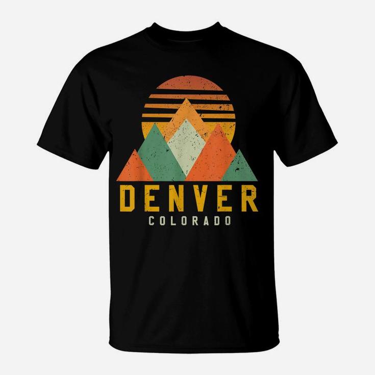 Denver Colorado - Vintage Retro Mountains Souvenir Gift T-Shirt