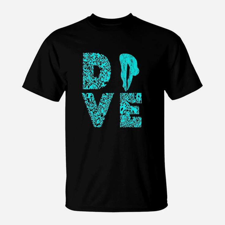 Dive Springboard Diver Diving Board T-Shirt