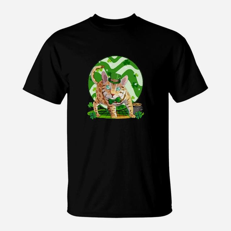 Dog Bengal Cat Irish Leprechaun St Puppy Pet T-Shirt
