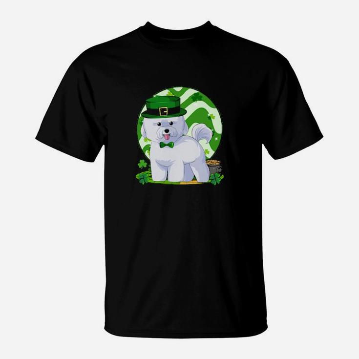 Dog Bichon Frise Dog Irish Leprechaun St Puppy Pet T-Shirt