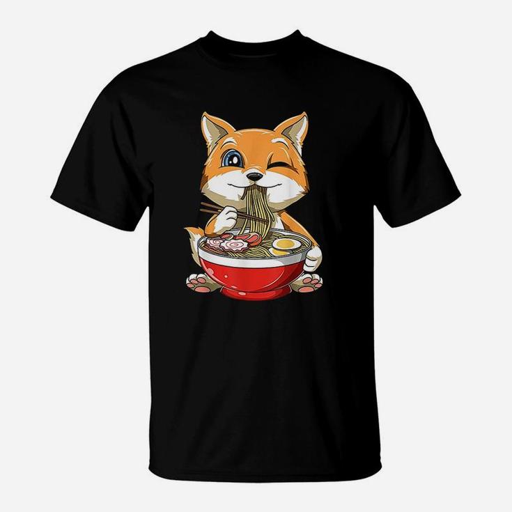 Dog Eating Ramen Noodles T-Shirt