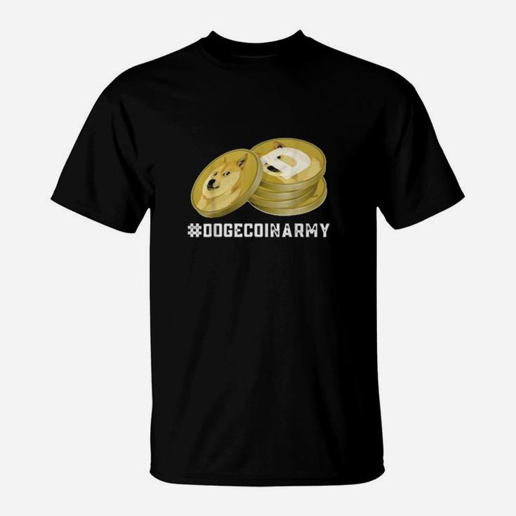 Dogecoinarmy Dogecoin Cryptocurrency Design T-Shirt