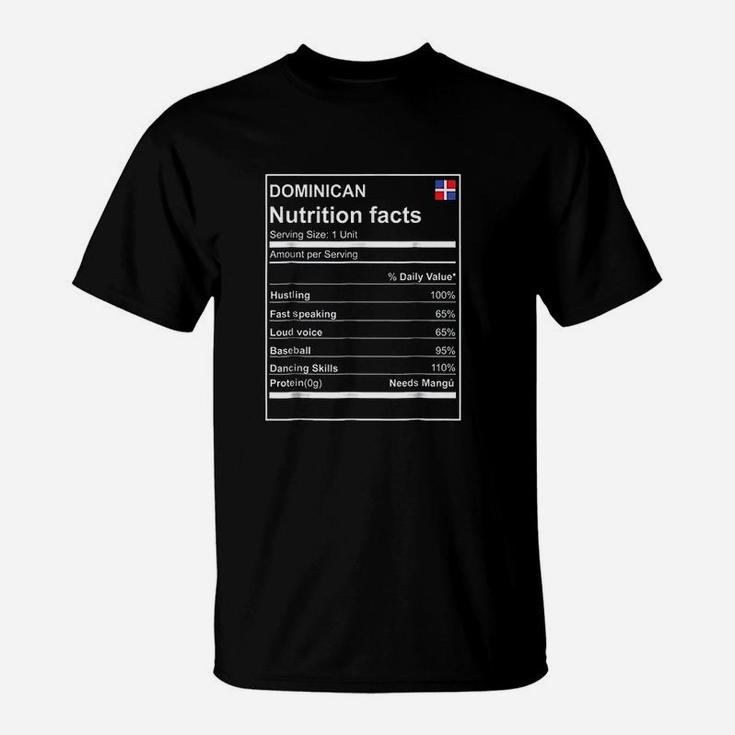 Dominican Nutrition Facts T-Shirt