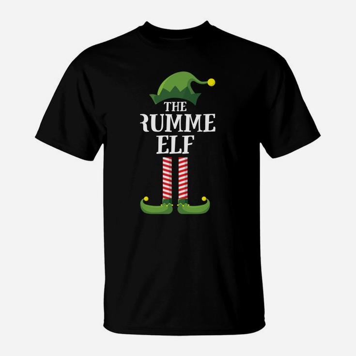 Drummer Elf Matching Family Group Christmas Party Pajama T-Shirt