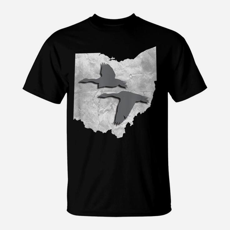 Duck Hunting Ohio Designed For Men & Women Hunters T-Shirt