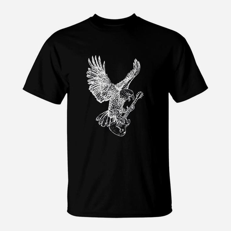 Eagle Playing Guitar Guitarist Musician T-Shirt