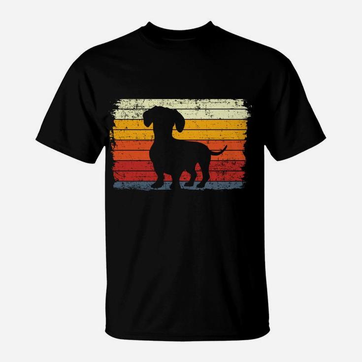 Easily Distracted By Wieners Doxie Dog Vintage Dachshund T-Shirt