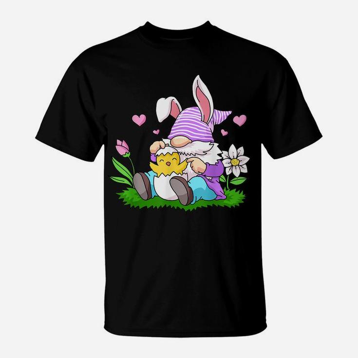 Easter Gnome Shirt Bunny Egg Hunting Women Spring Gnomes T-Shirt