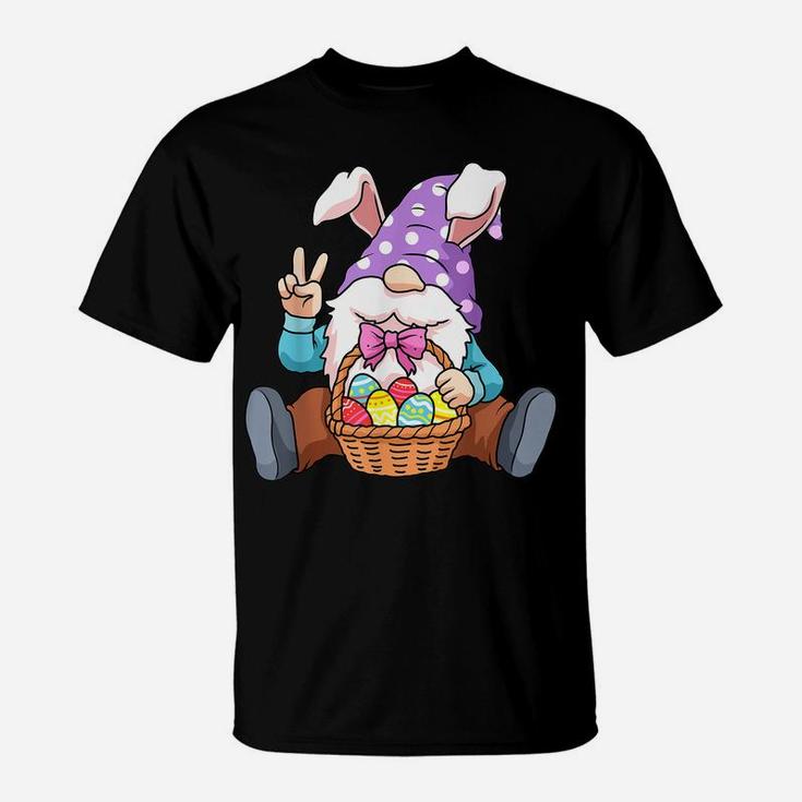 Easter Gnome Shirt Egg Hunting Women Spring Gnomes T-Shirt
