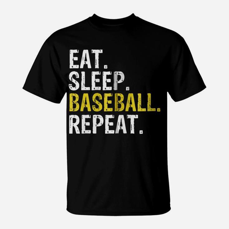 Eat Sleep Baseball Repeat Gift Zip Hoodie T-Shirt